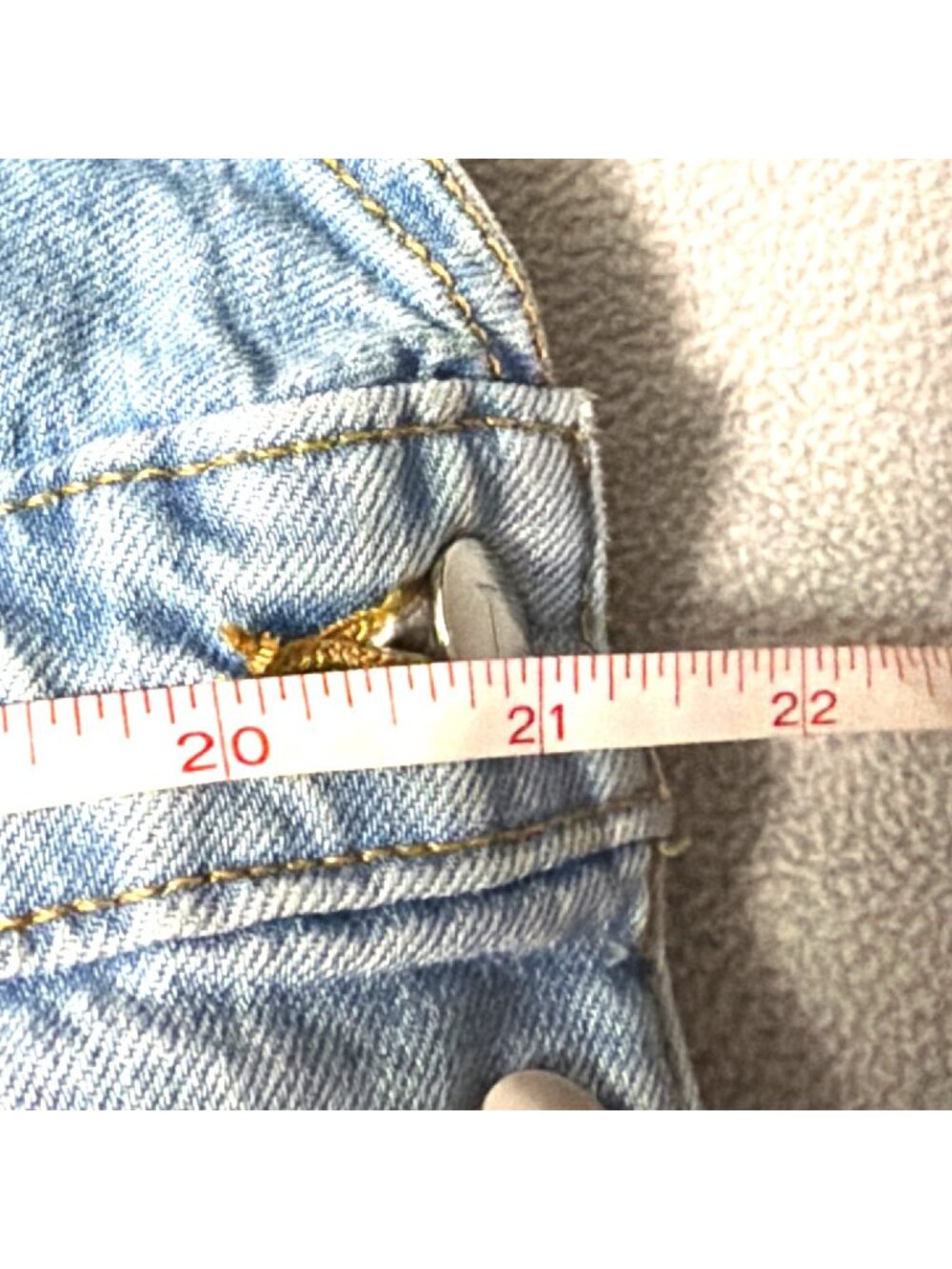 Isabel By Ingrid & Isabel Denim Shortall Overalls Size 10 Distressed Light Wash - Picture 5 of 5